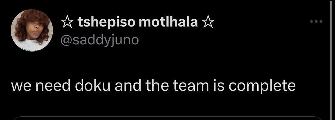 Fan thinks Doko would have completed City's team.